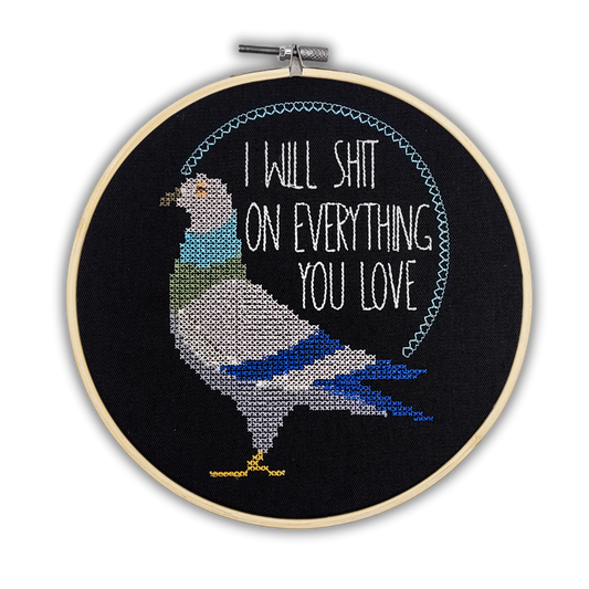I Will Shit On Everything You Love Embroidered Wall Hanging