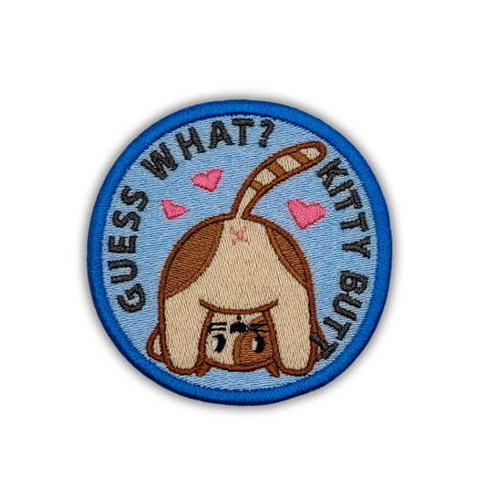 Guess What, Kitty Butt Embroidered Patch