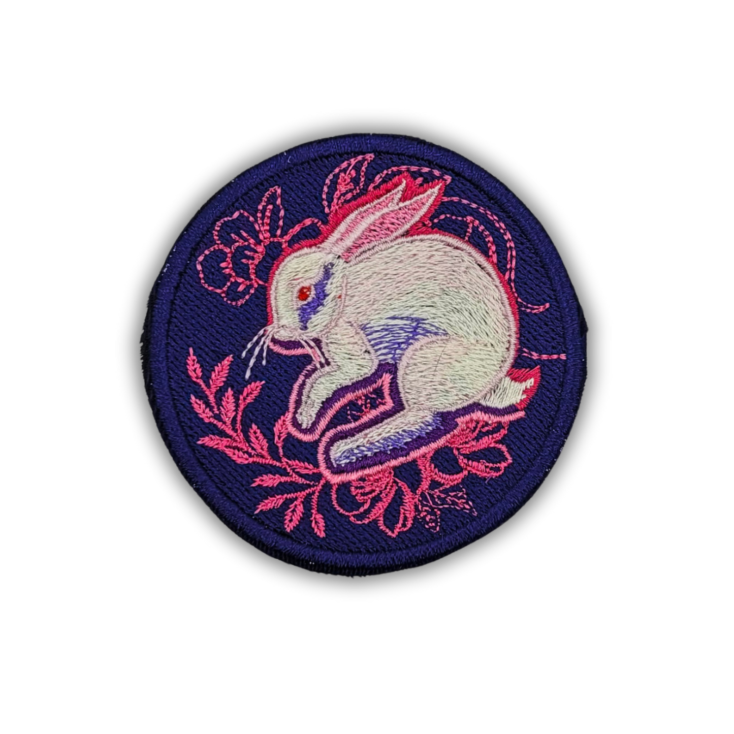 White Rabbit Embroidered Patch