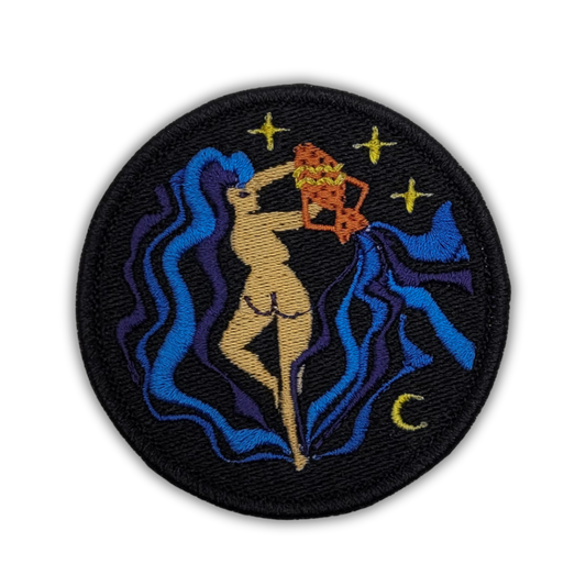 Aquarius Zodiac Embroidered Patch