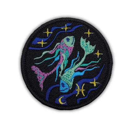 Pisces Zodiac Sign Embroidered Patch