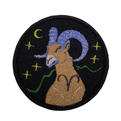 Aries Zodiac Embroidered Patch