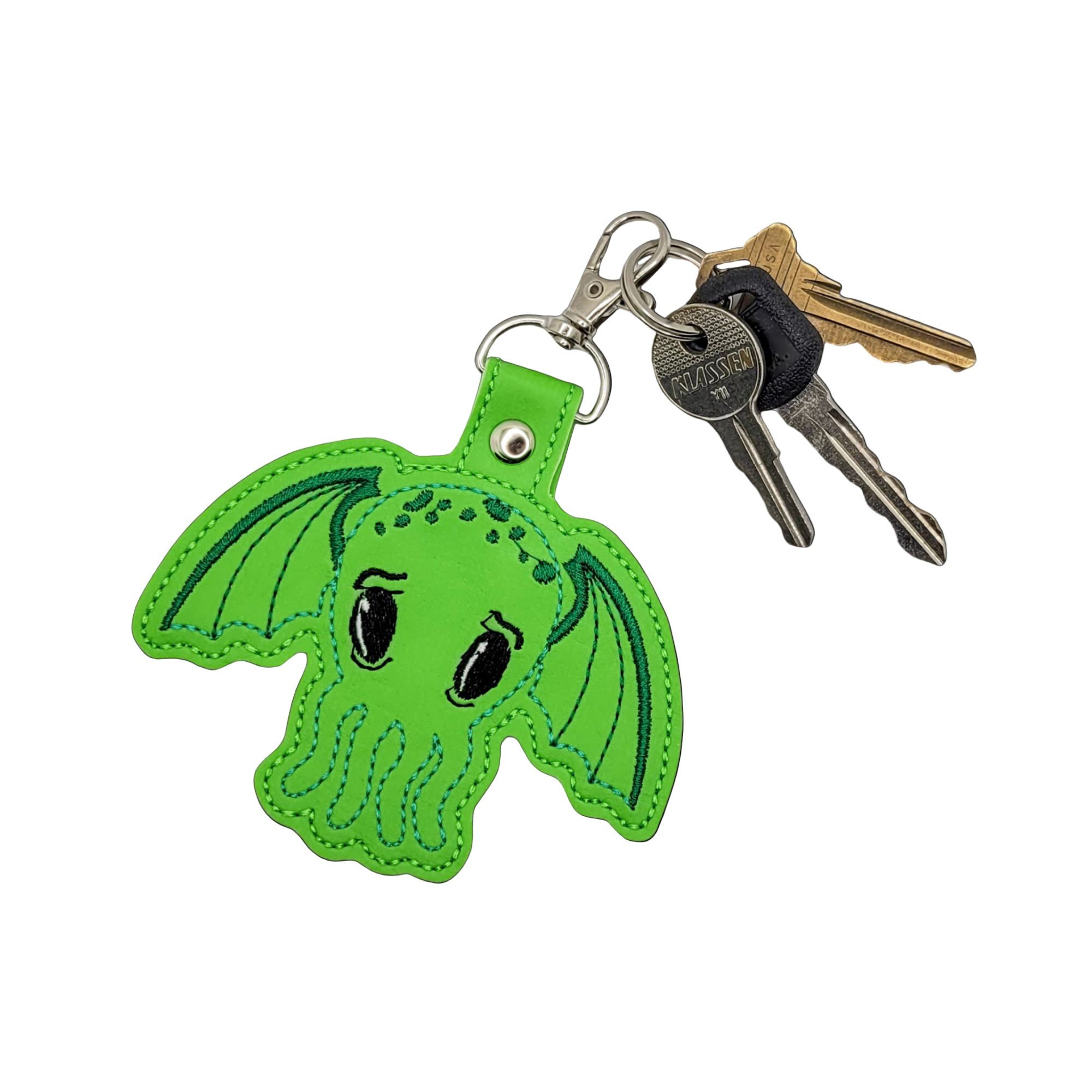 Cutie Cthulhu Embroidered Vinyl Keychain