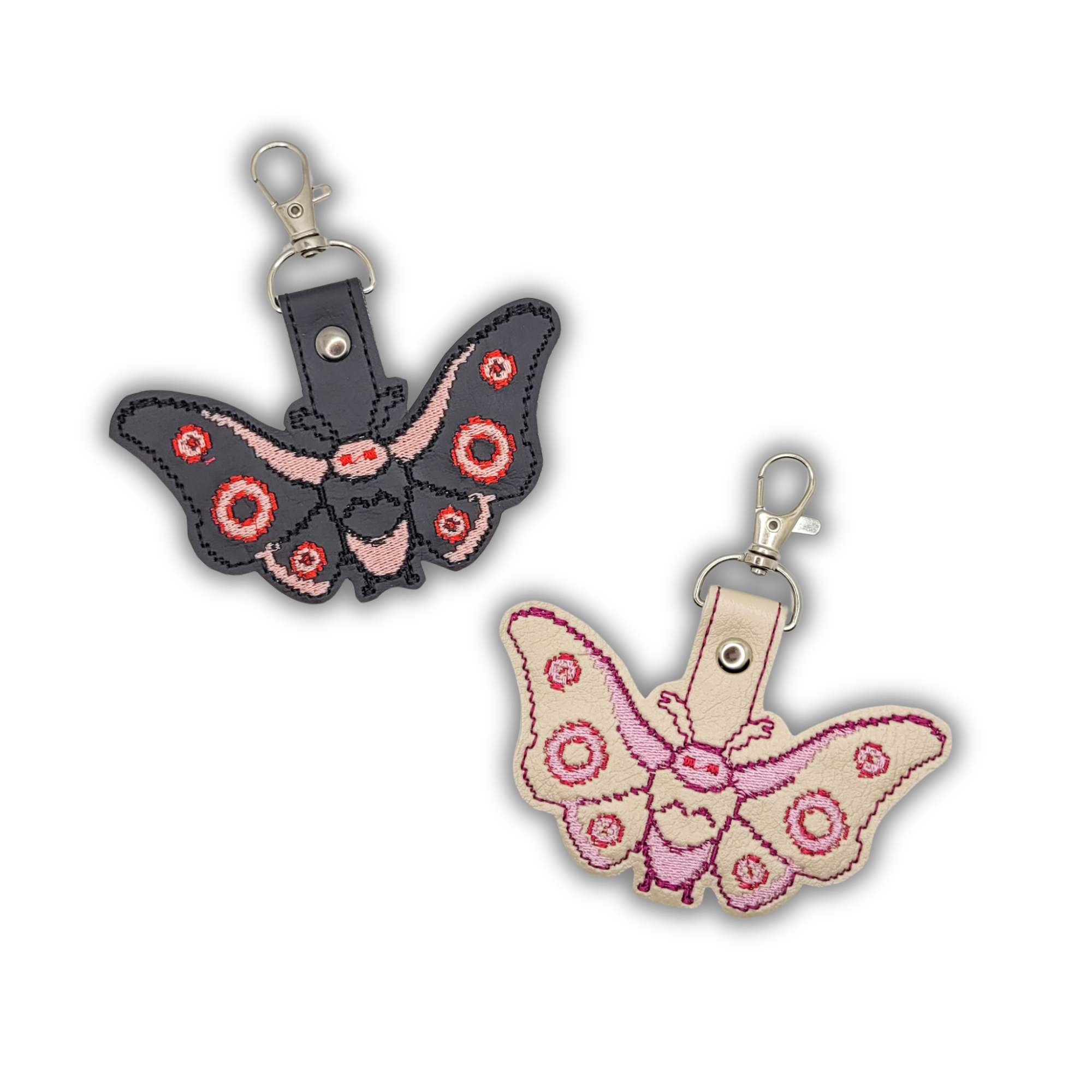 8-Bit Mothman Vinyl Embroidered Keychain