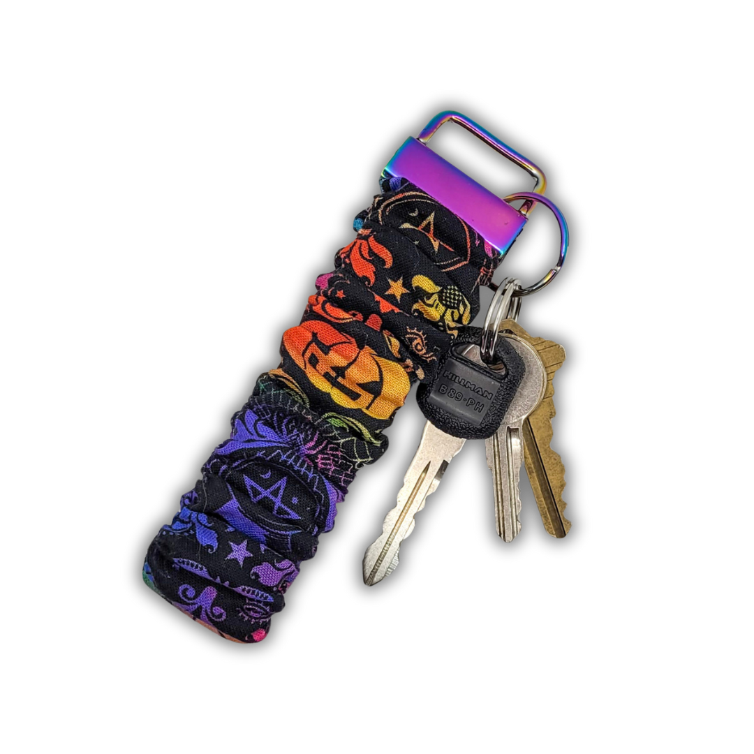 Halloween Heroes Scrunchie Wristlet Keychain