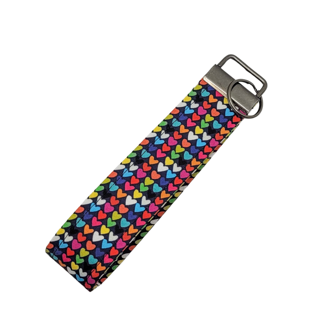 Tiny Hearts Wristlet Keychain