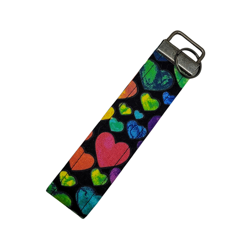 Painted Hearts Keychain Strap