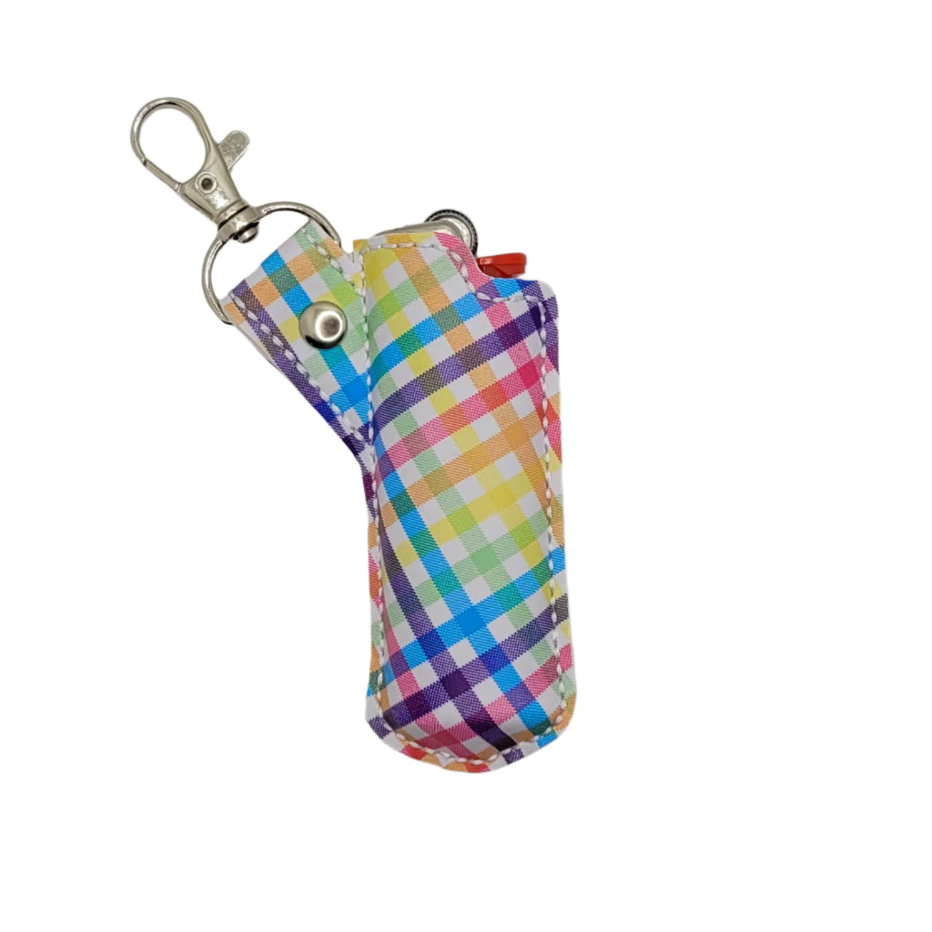 Rainbow Gingham Lighter Case