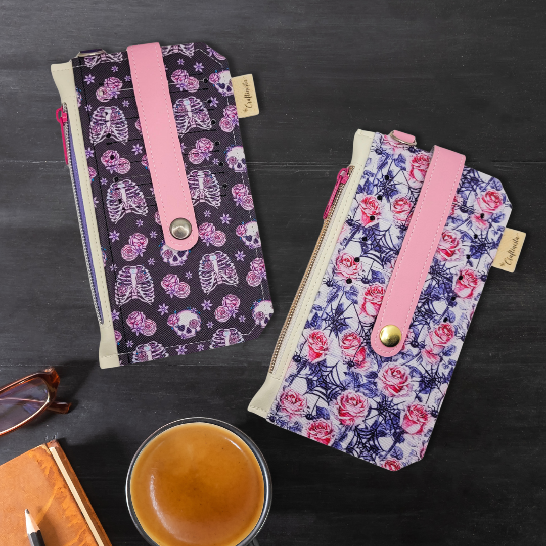 Roses & Spiderwebs Vinyl Slim Wallet