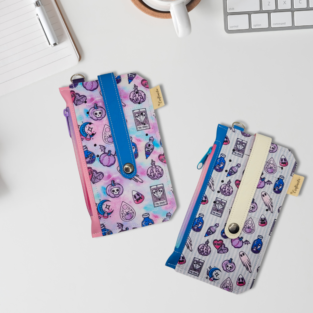 Witchy Vibes Tie-Dye Vinyl Slim Wallet