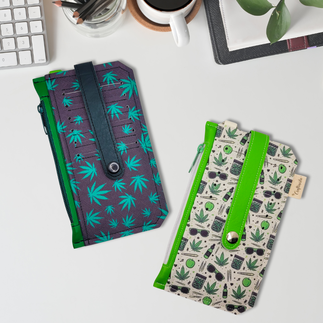 Leafy Green Vinyl Slim Wallet