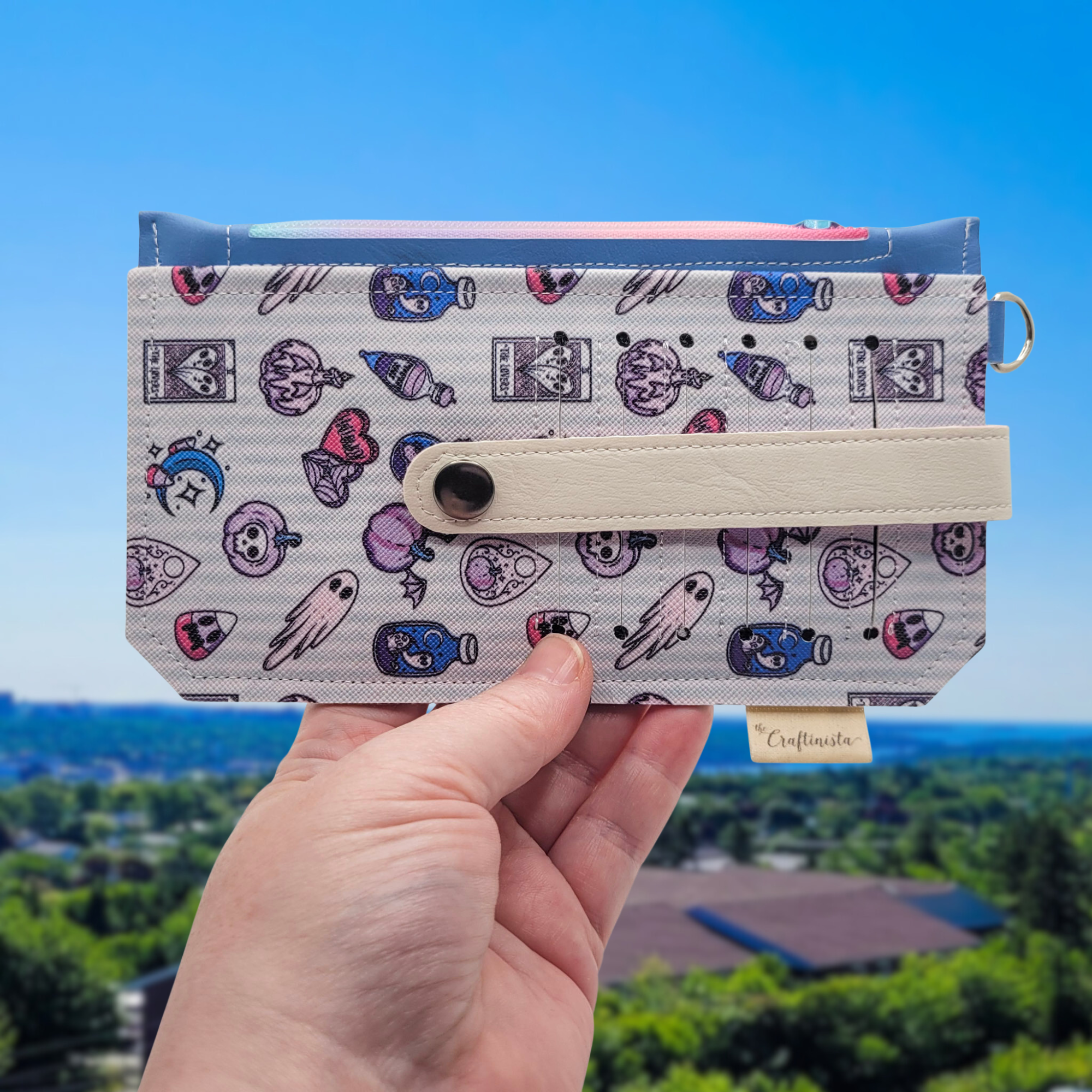Witchy Vibes Stripes Vinyl Slim Wallet