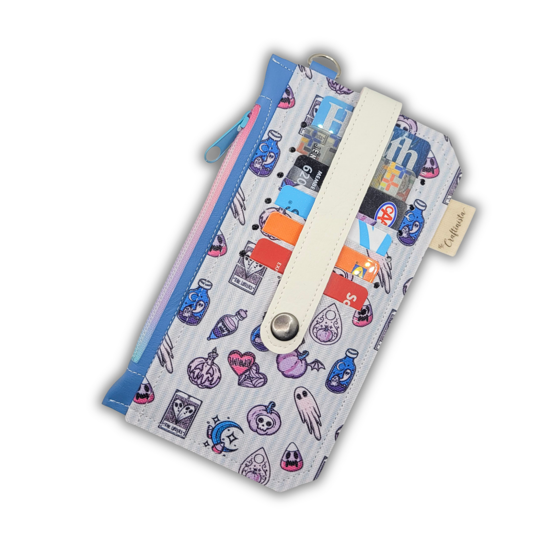 Witchy Vibes Stripes Vinyl Slim Wallet