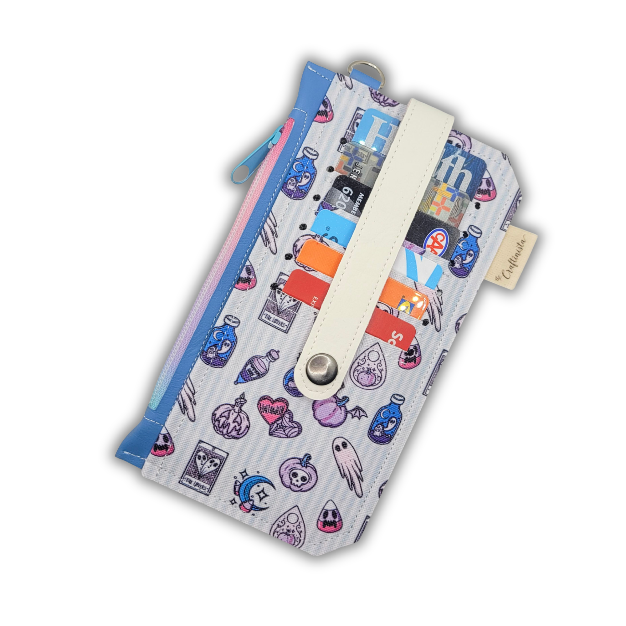 Witchy Vibes Stripes Vinyl Slim Wallet