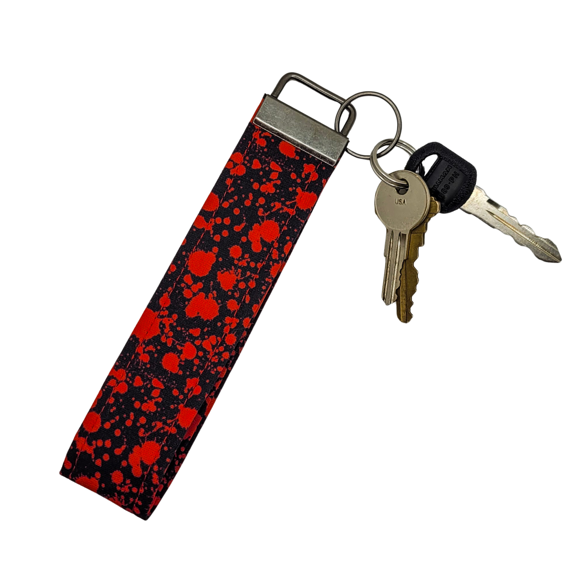 Blood Splatter Wristlet Key Strap