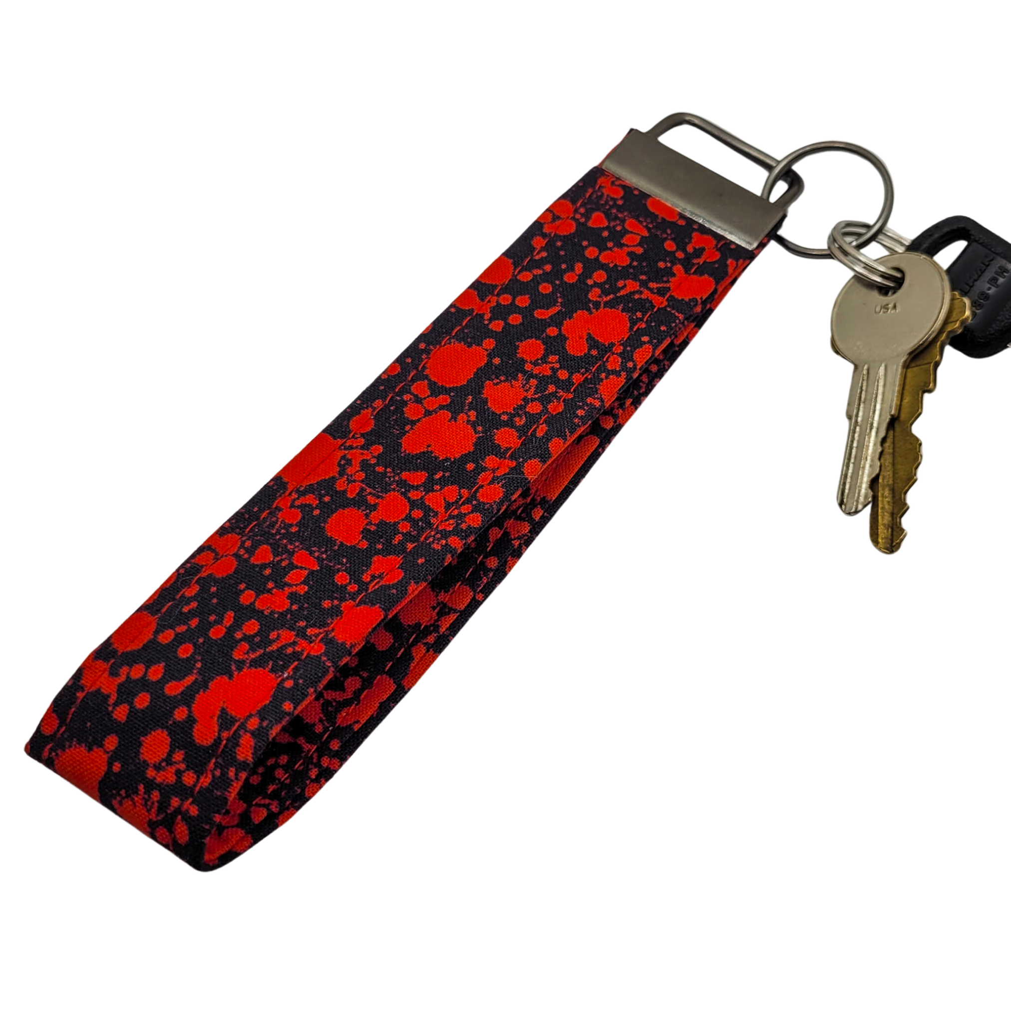 Blood Splatter Wristlet Key Strap