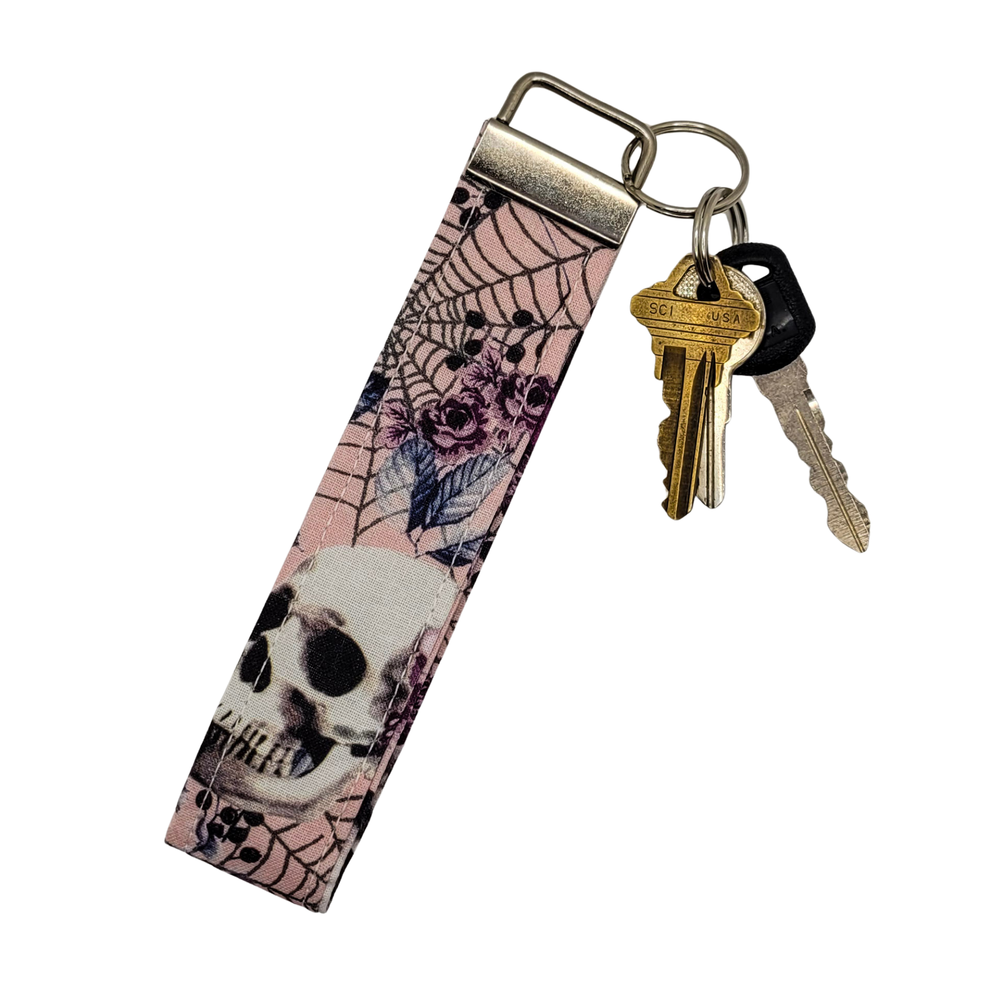 Skull Garden Wristlet Keychain