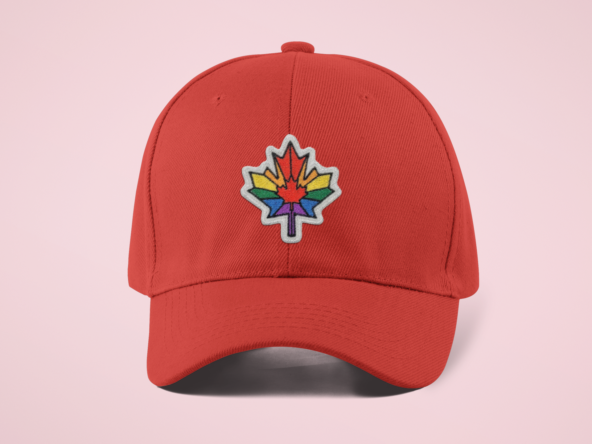 Rainbow Maple Leaf Embroidered Patch