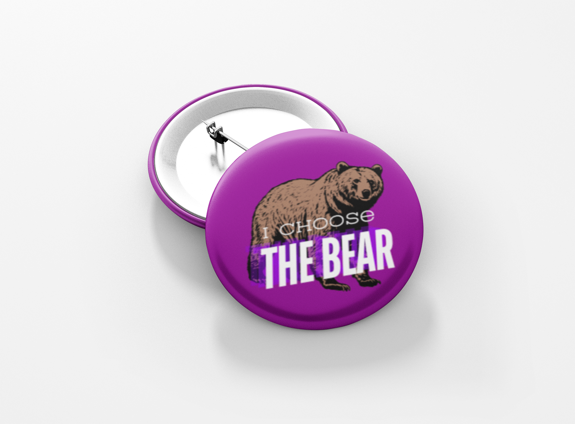 I Choose The Bear Pinback Button