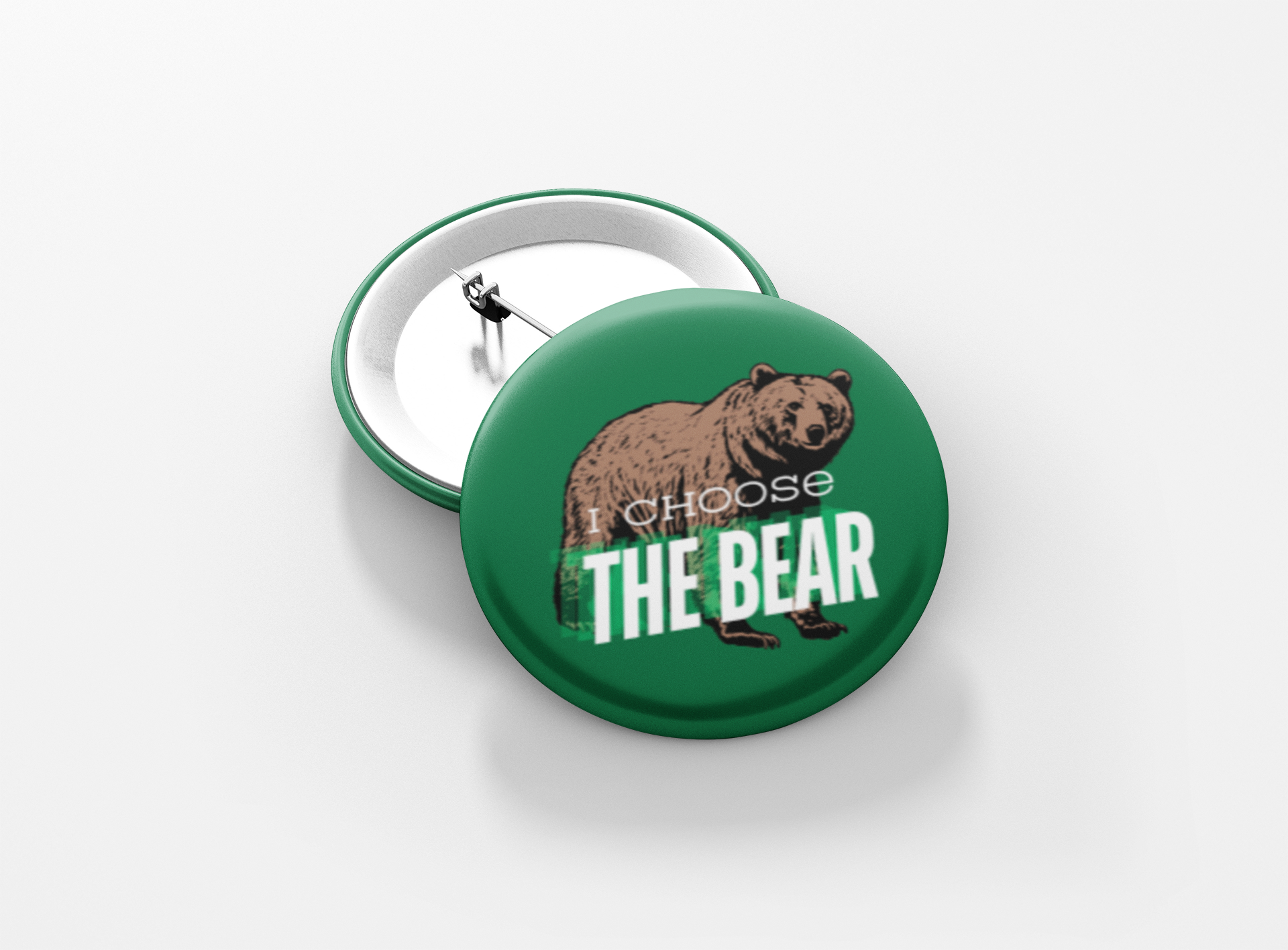I Choose The Bear Pinback Button