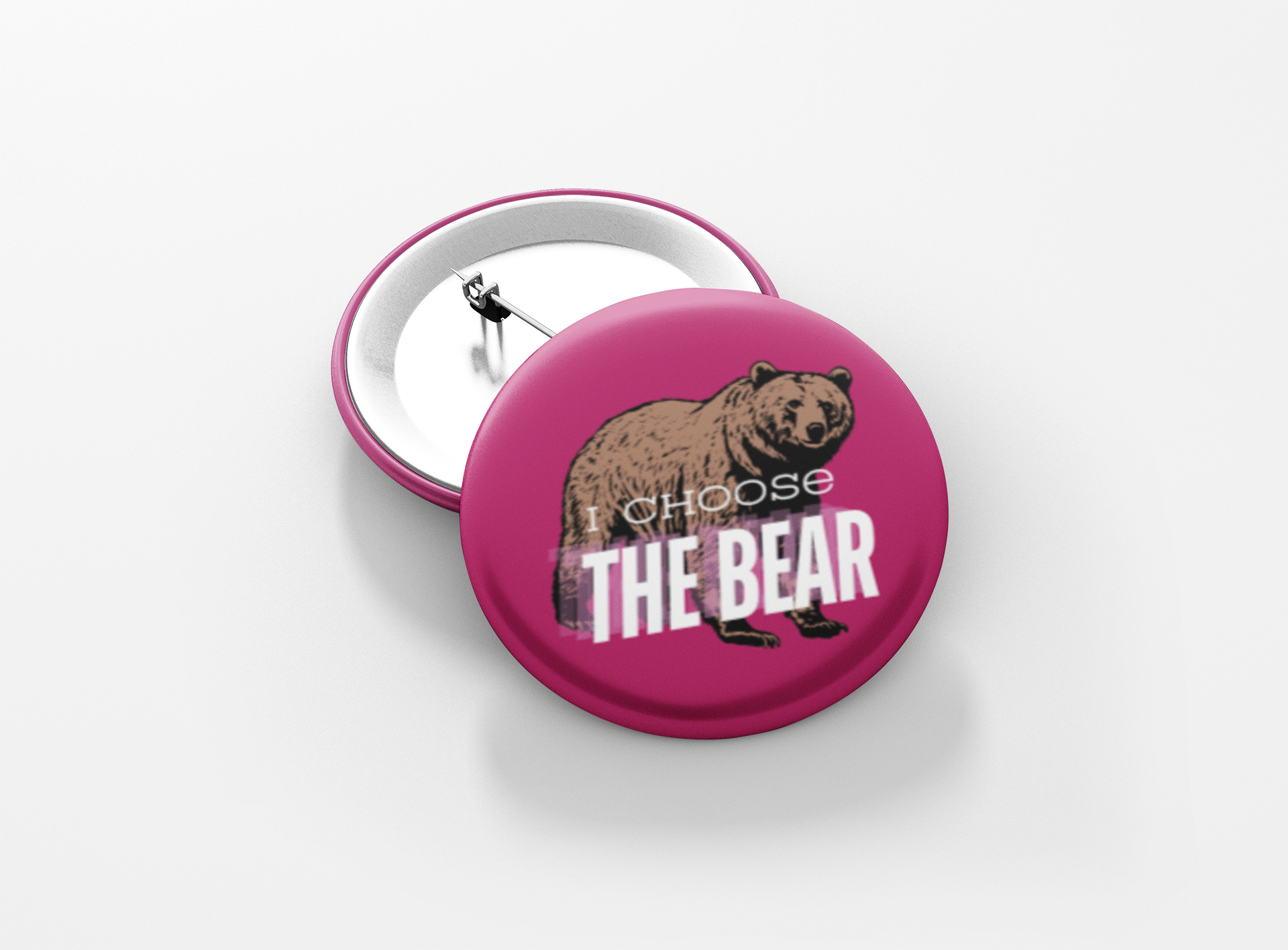 I Choose The Bear Pinback Button
