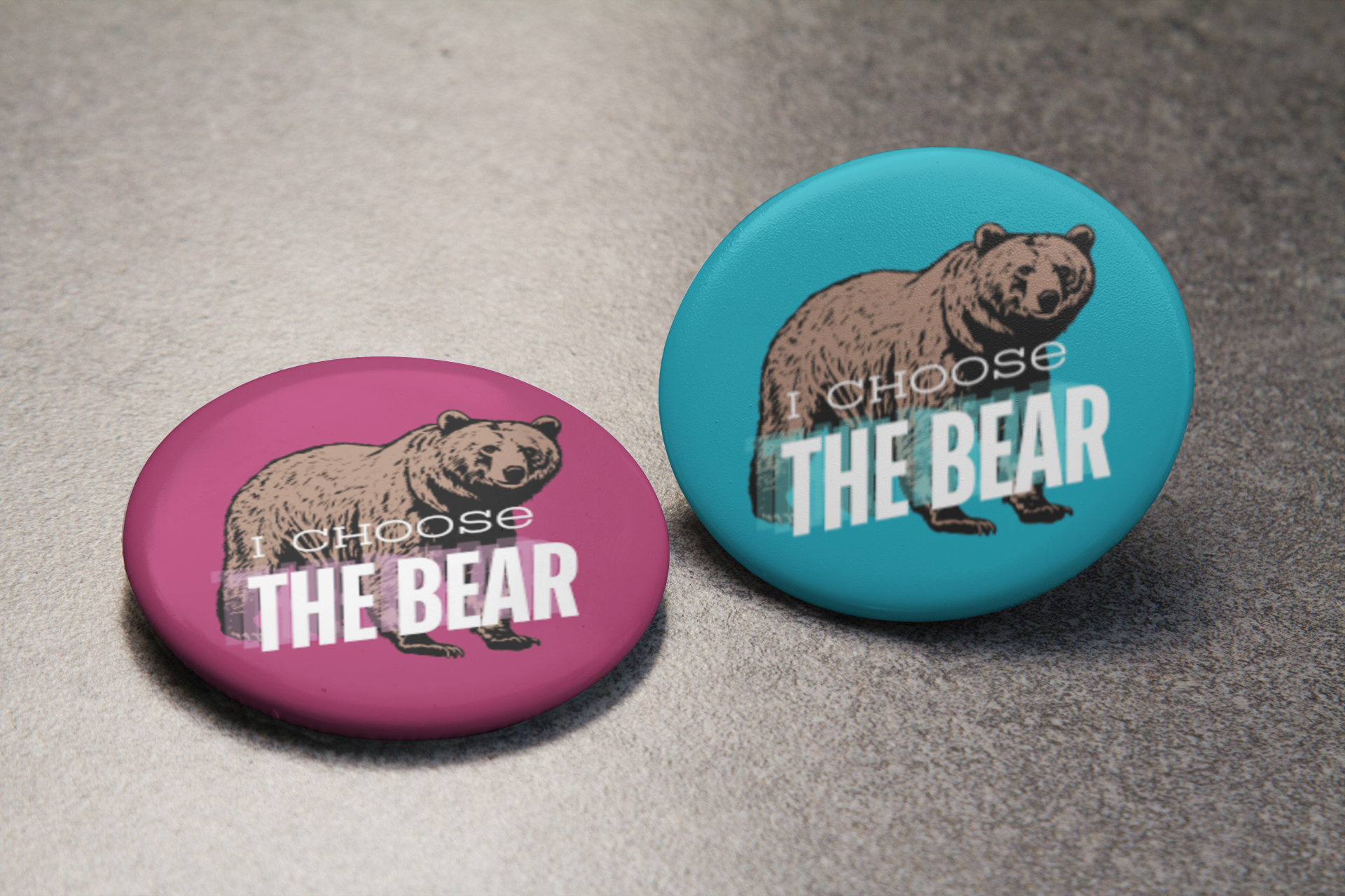 I Choose The Bear Pinback Button