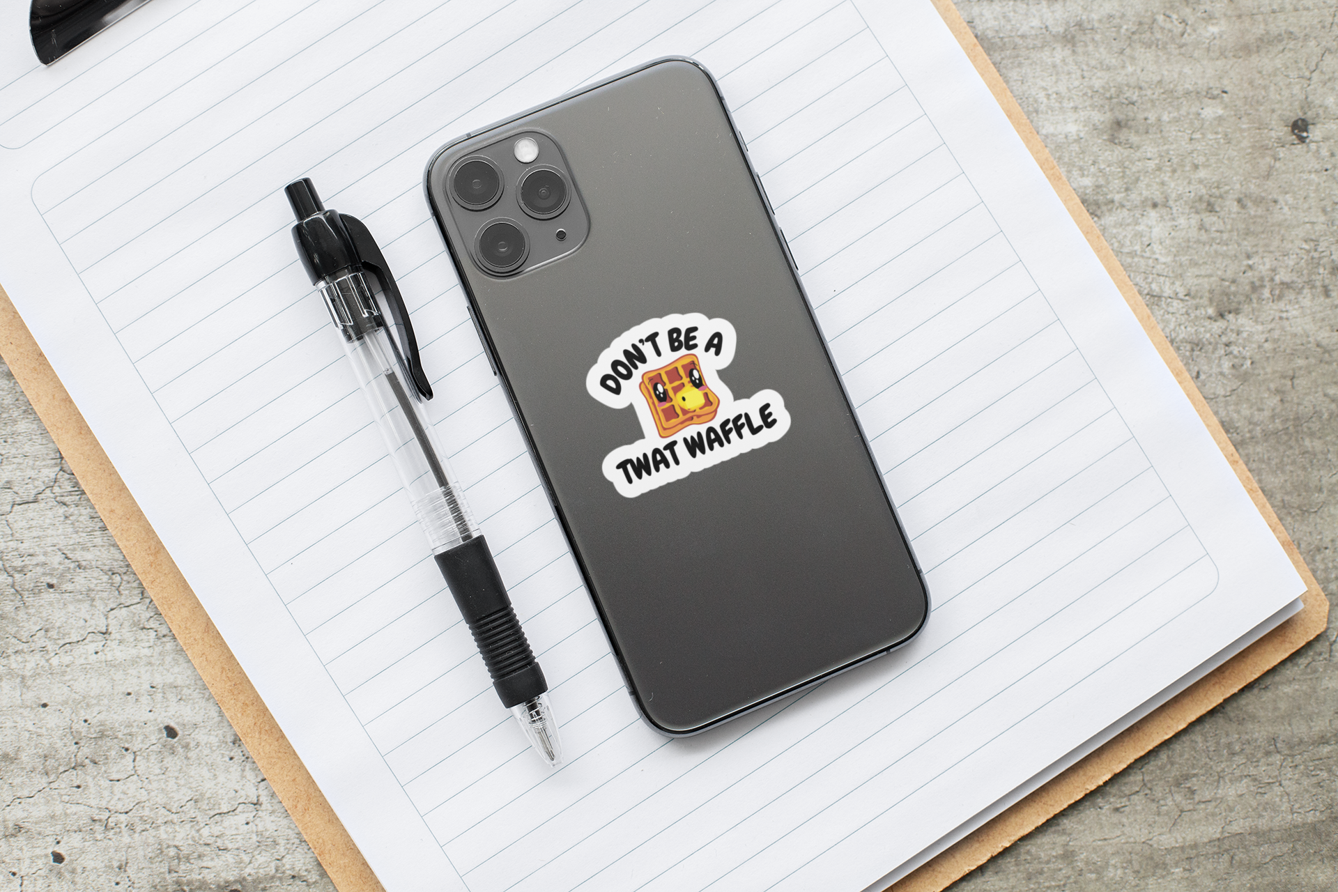 Don't Be A Twat Waffle Vinyl Sticker