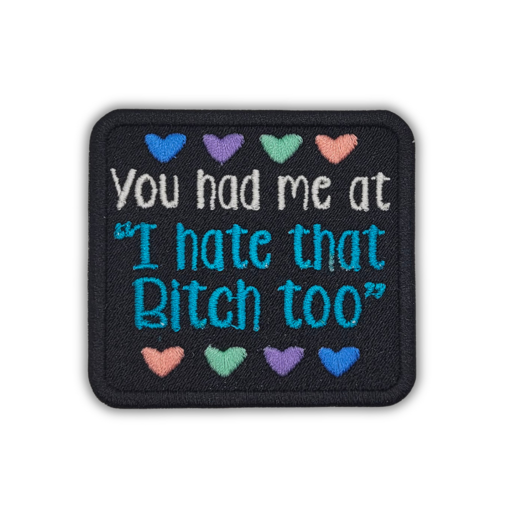 Patch brodé « Tu m'as eu à... »