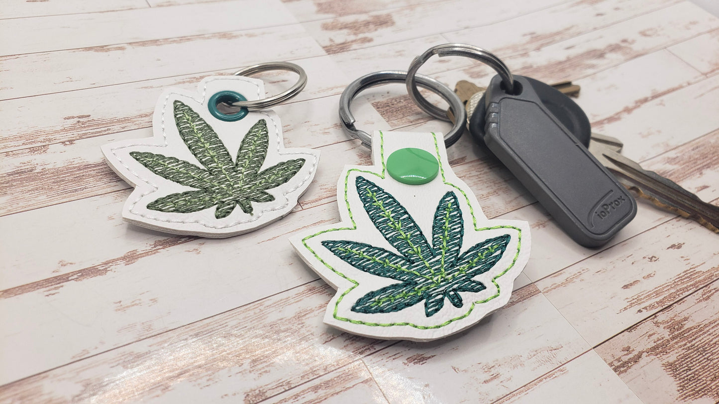 Cannabis Leaf Keychain