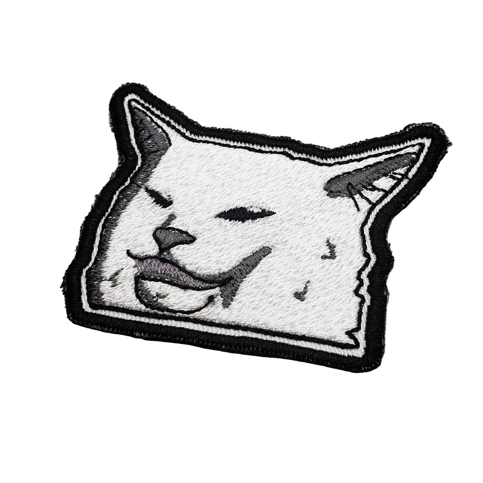 Parche bordado de gato sarcástico