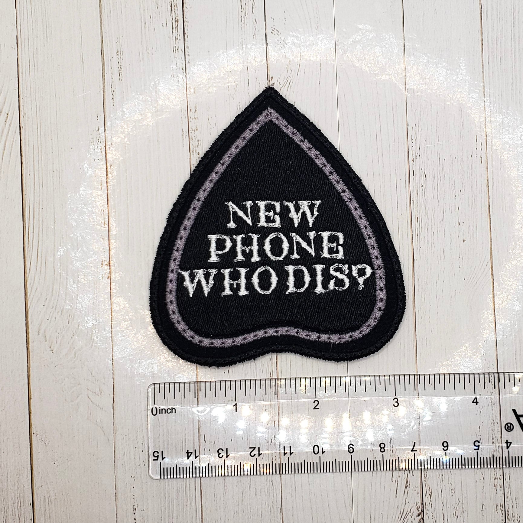 New Phone Who Dis Planchette Embroidered Patch