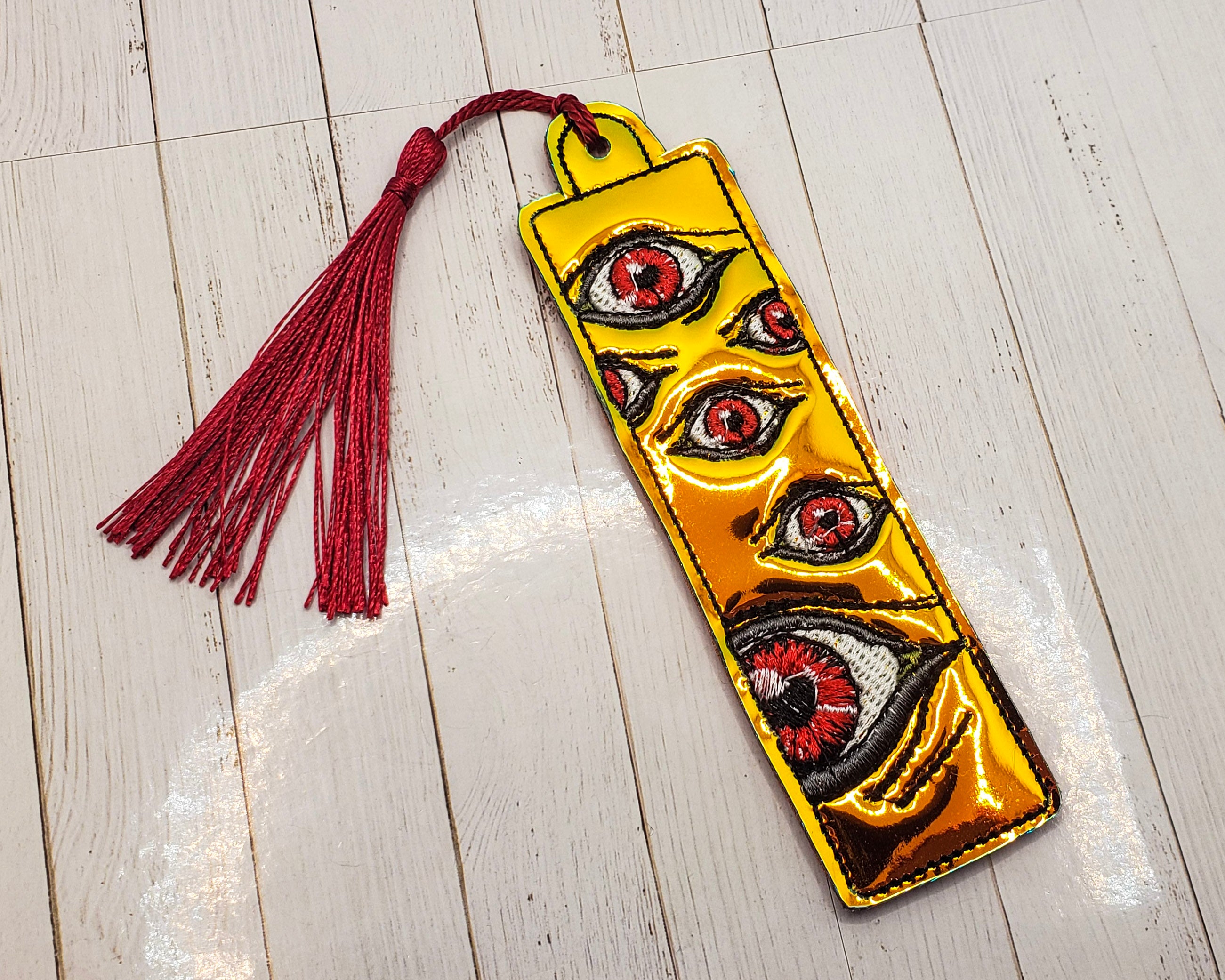 Evil Eye Embroidered Bookmark