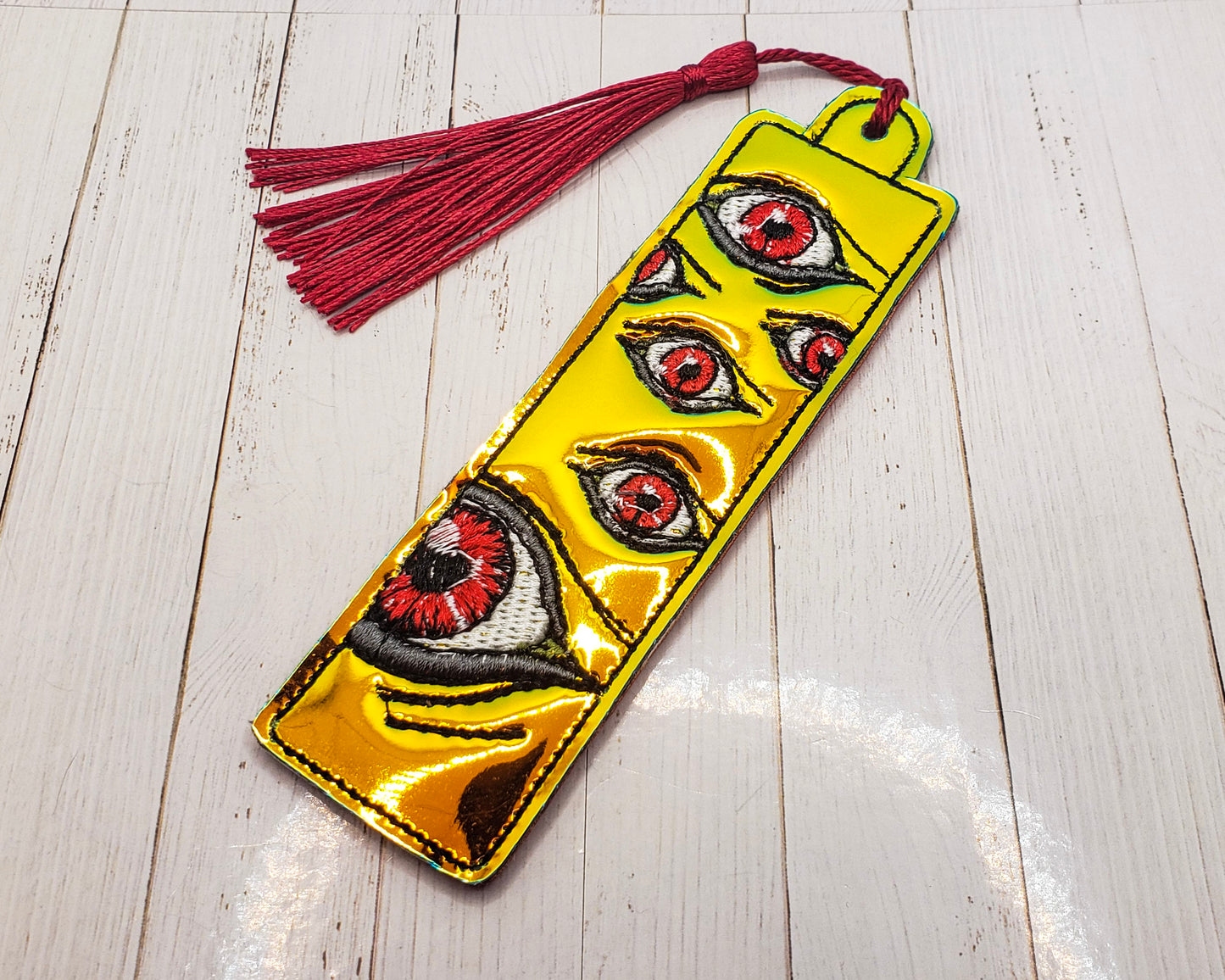 Evil Eye Embroidered Bookmark