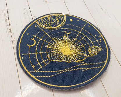 Celestial Skies Embroidered Iron On Patch