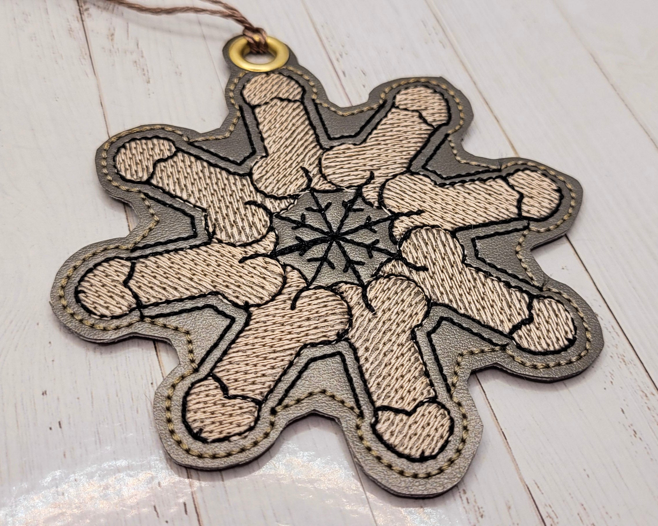 Dickflake Embroidered Bookmark