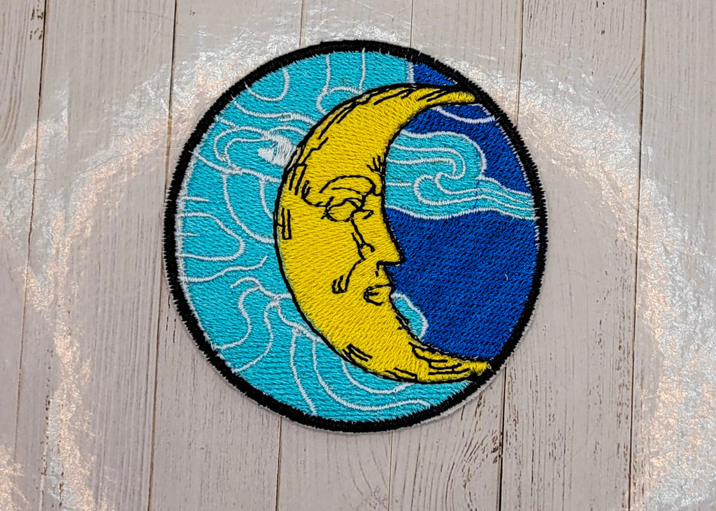 Man in the Moon Embroidered Patch