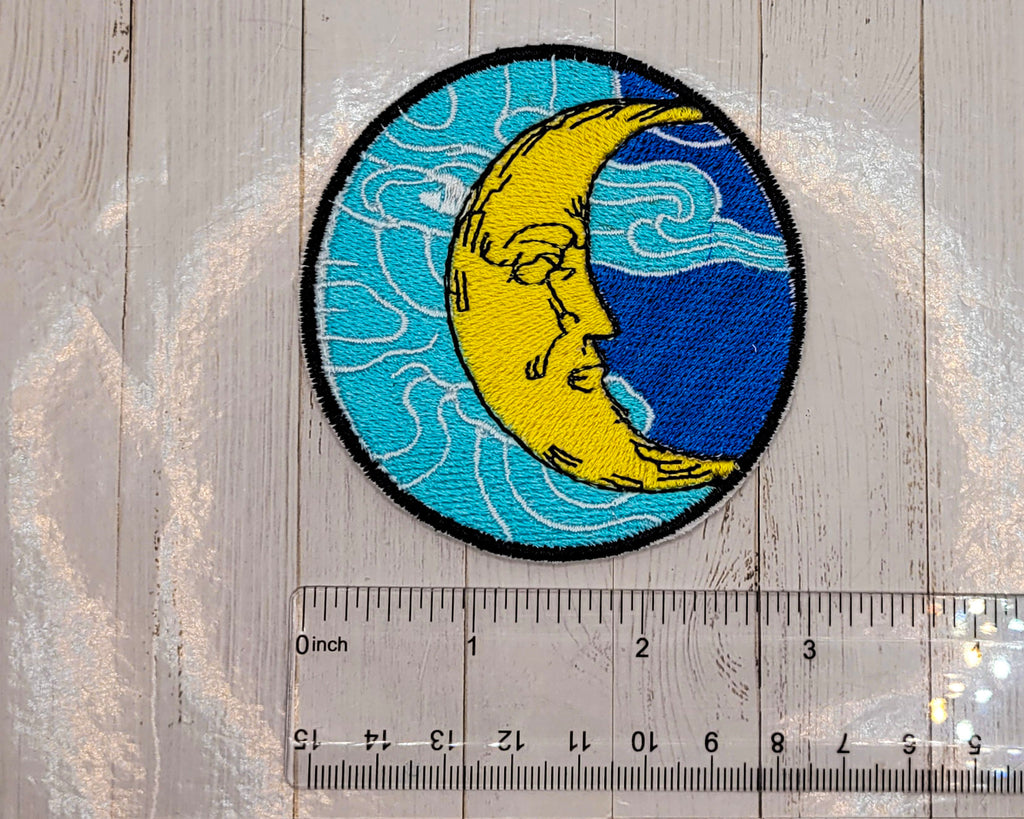 Man in the Moon Embroidered Patch