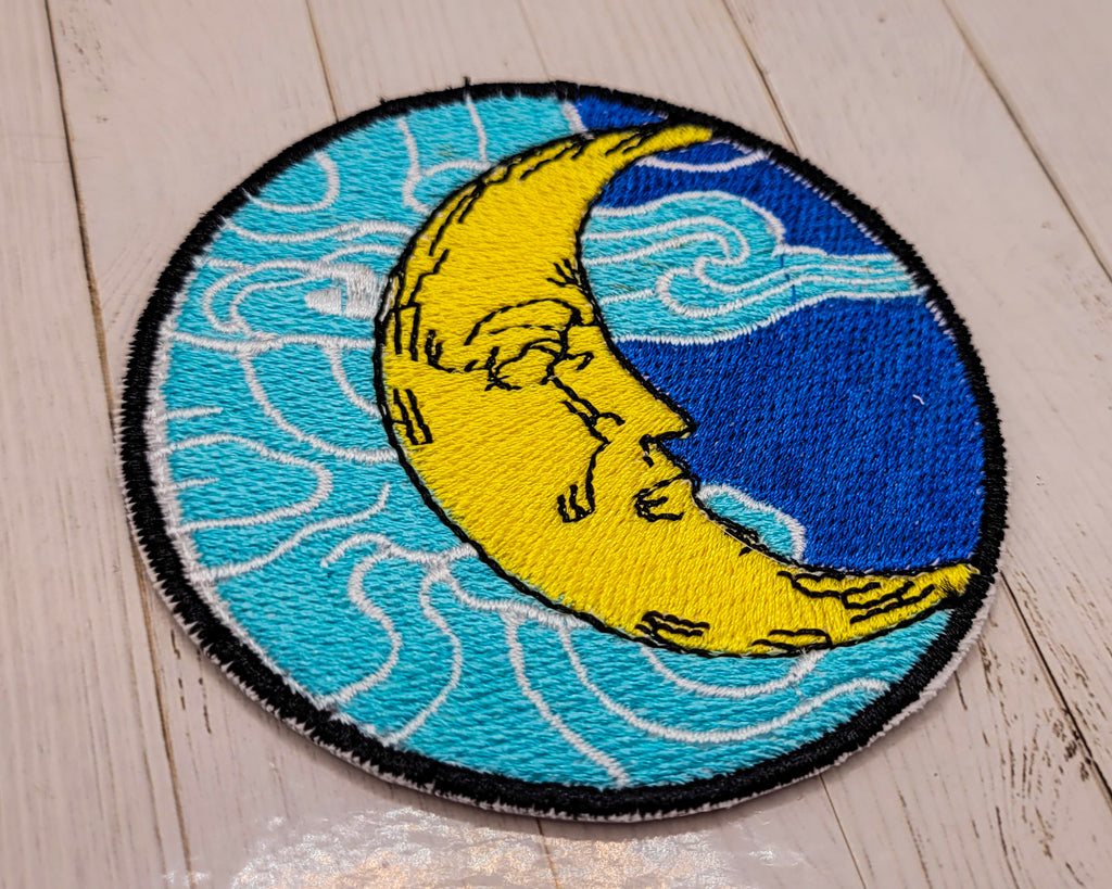Man in the Moon Embroidered Patch
