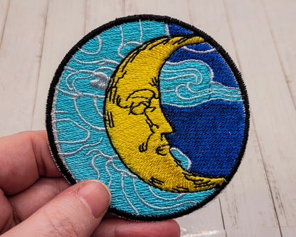 Man in the Moon Embroidered Patch