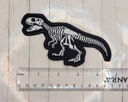 T-Rex Skeleton Embroidered Patch