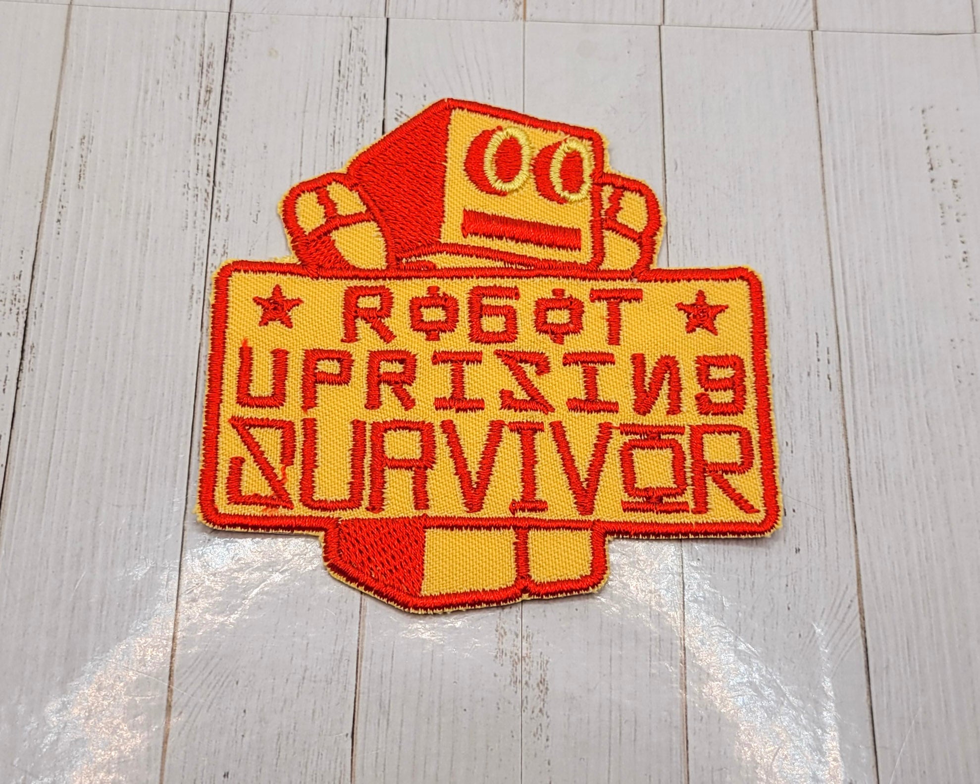 Robot Uprising Survivor Embroidered Patch