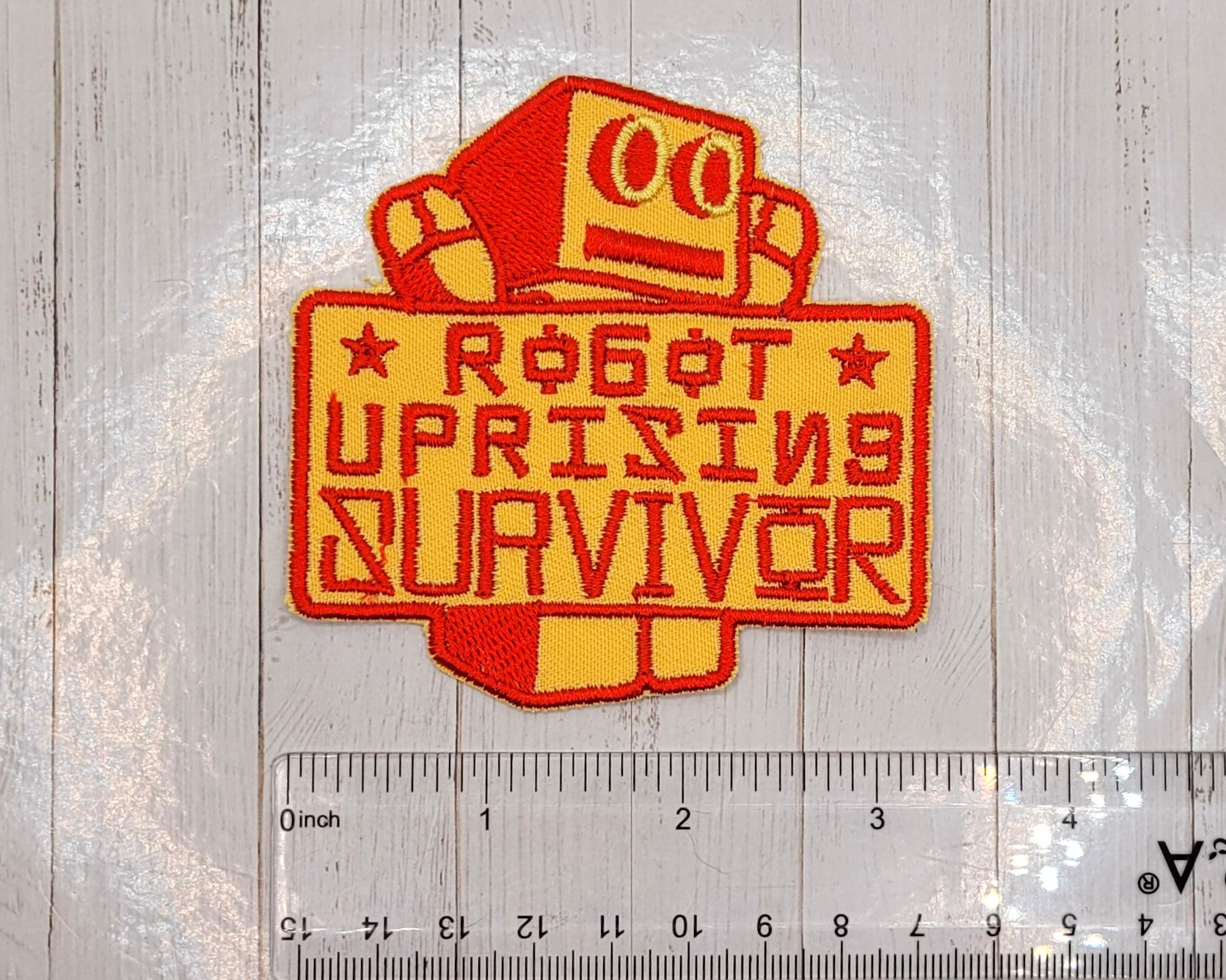 Robot Uprising Survivor Embroidered Patch