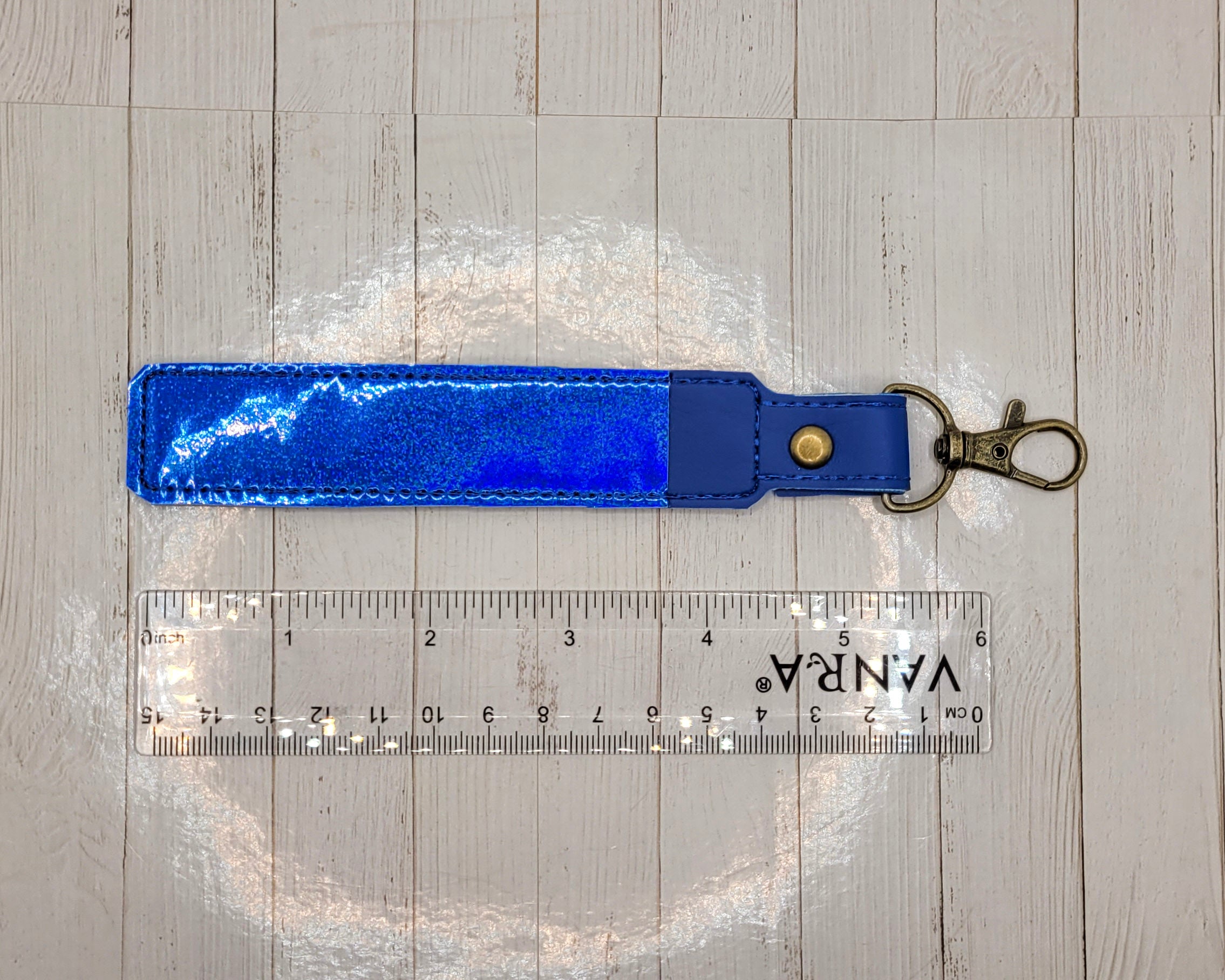 Estuche y soporte para bolígrafos con purpurina azul