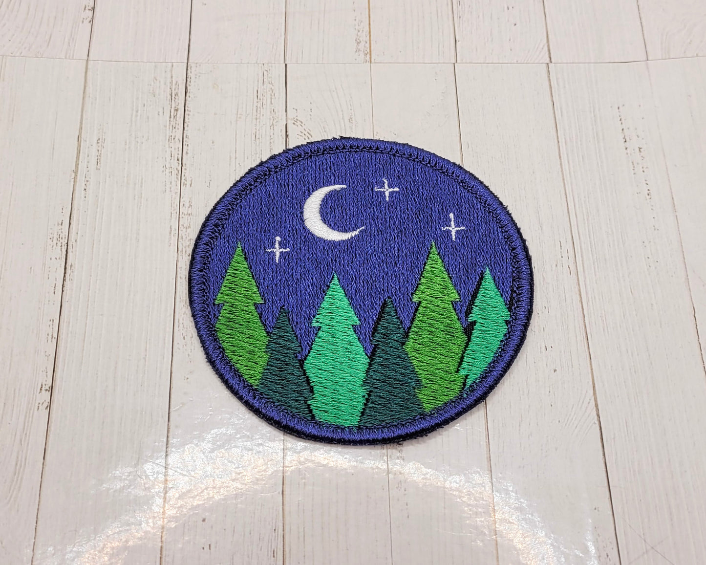 Forest Night Embroidered Patch