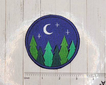 Forest Night Embroidered Patch