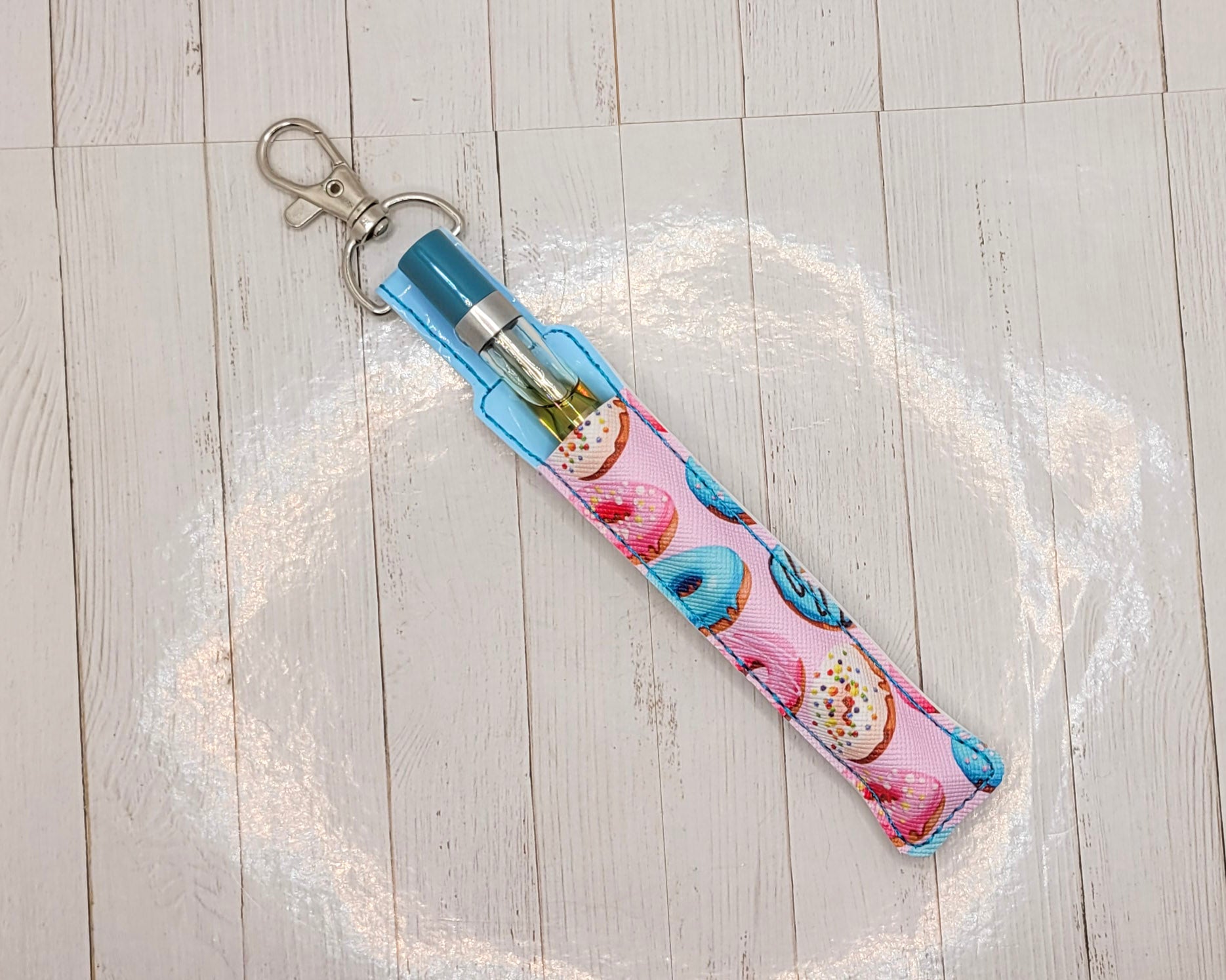 Pink Donut Vinyl Pen Case