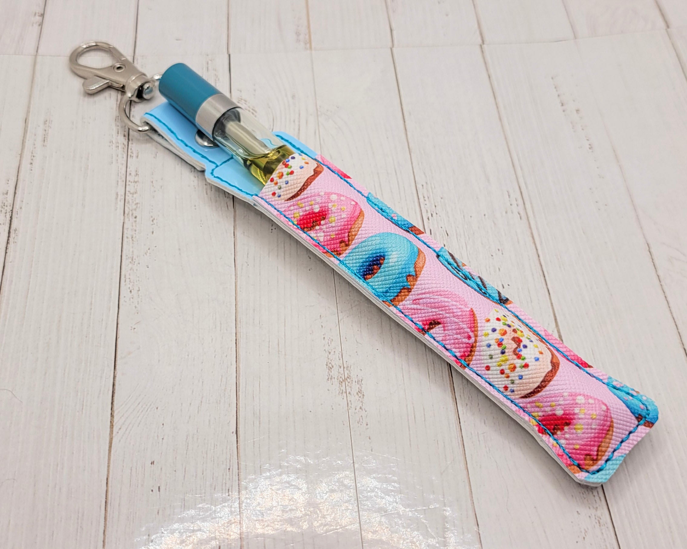 Pink Donut Vinyl Pen Case
