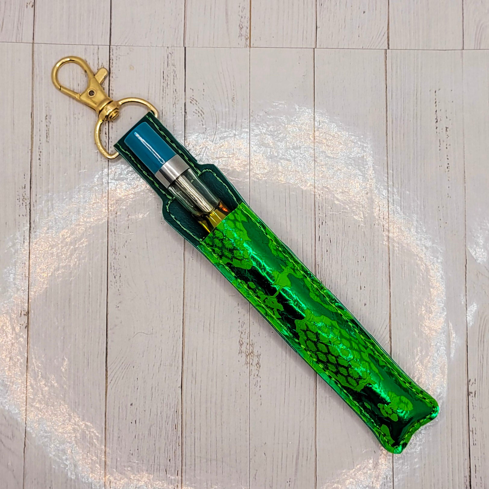 Metallic Faux Reptile Vape Pen Holder