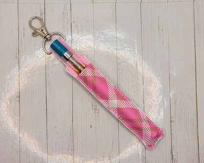 Pink Plaid Vape Pen Holder & Case