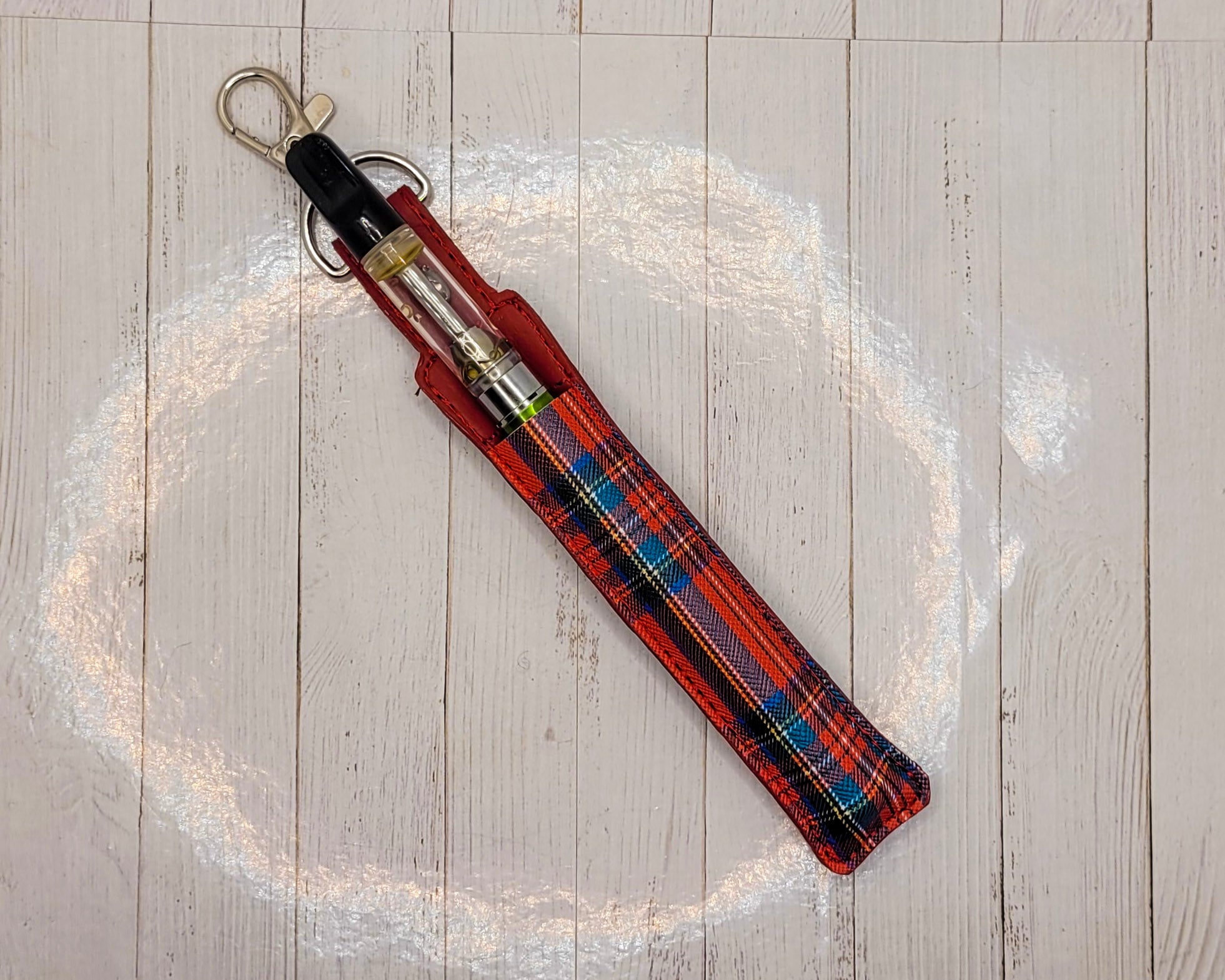 Red & Blue Plaid Pen Holder & Case